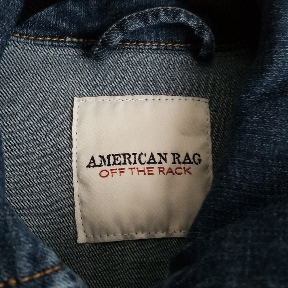 American Rag Off The Rack Distressed Denim Jacket - Picture 5 of 12